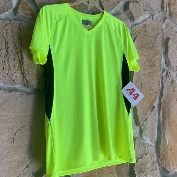 A4 Lime Green & Black T-Shirt - Picture 3 of 6